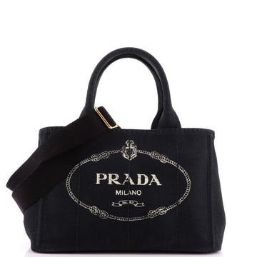 Prada Canapa Convertible Tote Canvas Mini
