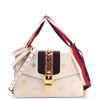 Gucci Sylvie Shoulder Bag Printed Leather Small
