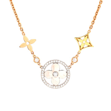 Louis Vuitton Blossom XL Necklace 18K Tricolor Gold with Diamonds