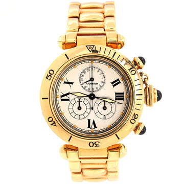 Cartier Pasha Chronograph Quartz Watch Yellow Gold 36
