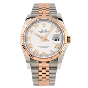 Rolex Oyster Perpetual Datejust Automatic Watch Stainless Steel and Rose Gold 36