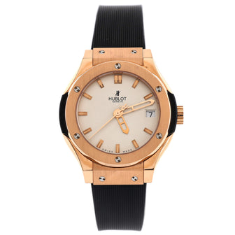 Hublot Classic Fusion Quartz Watch Rose Gold and Rubber 33