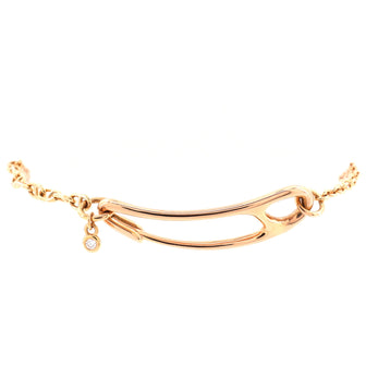 Hermes Chaine d'Ancre Punk Bracelet Necklace 18K Rose Gold and Diamond