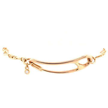 Hermes Chaine d'Ancre Punk Bracelet Necklace 18K Rose Gold and Diamond