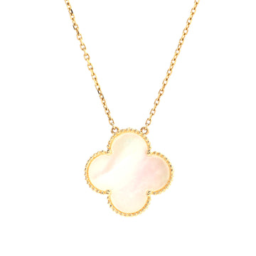 Van Cleef & Arpels Magic Alhambra 100th Anniversary Pendant Necklace 18K Yellow Gold and Mother of Pearl