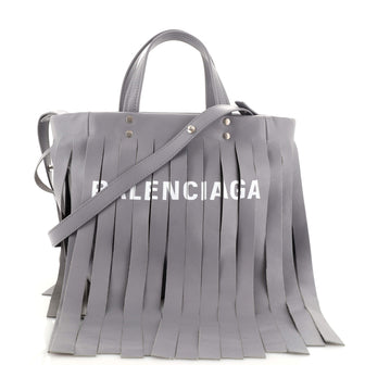 Balenciaga Laundry Cabas Tote Fringe Leather XS