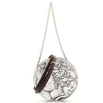 Louis Vuitton Pochette Tete Limited Edition Fornasetti Architettura Print Leather and Monogram Canvas