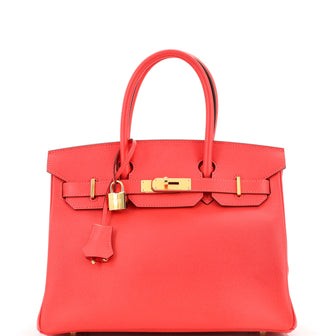Hermes Birkin Handbag Pink Epsom with Gold Hardware 30