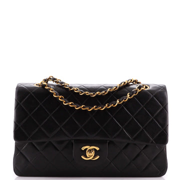 Chanel Vintage Classic Double Flap Bag Quilted Lambskin Medium