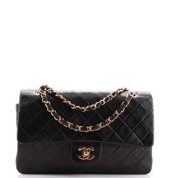 Chanel Vintage Classic Double Flap Bag Quilted Lambskin Medium
