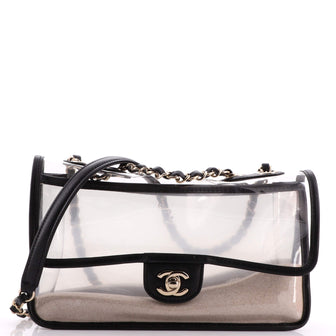 Chanel Sand By The Sea Flap Bag PVC with Lambskin Medium