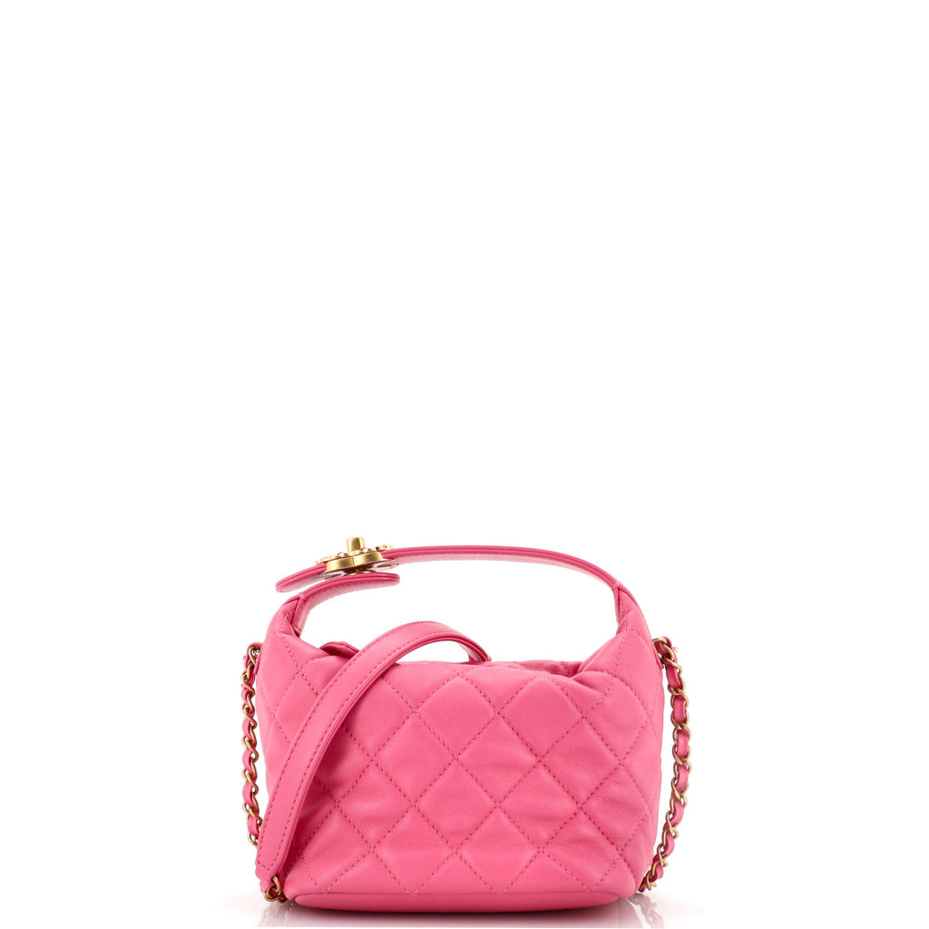 Chanel Perfect Meeting Hobo Quilted Lambskin Small Pink