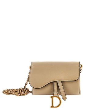 Christian Dior Saddle Nano Pouch Leather