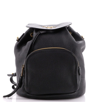 Prada Front Pocket Drawstring Backpack Vitello Daino Medium