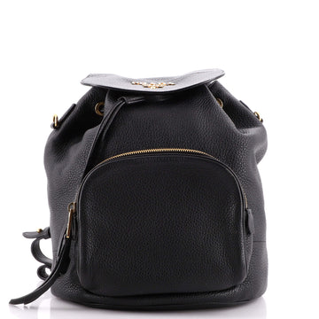 Prada Front Pocket Drawstring Backpack Vitello Daino Medium