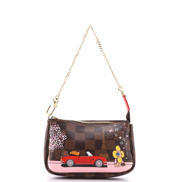 Louis Vuitton Pochette Accessoires Limited Edition Vivienne Xmas Damier Mini