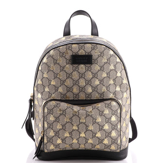 Gucci Zip Pocket Backpack Printed GG Coated Canvas Small