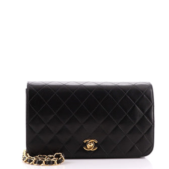 Chanel Vintage Full Flap Bag Quilted Lambskin Medium