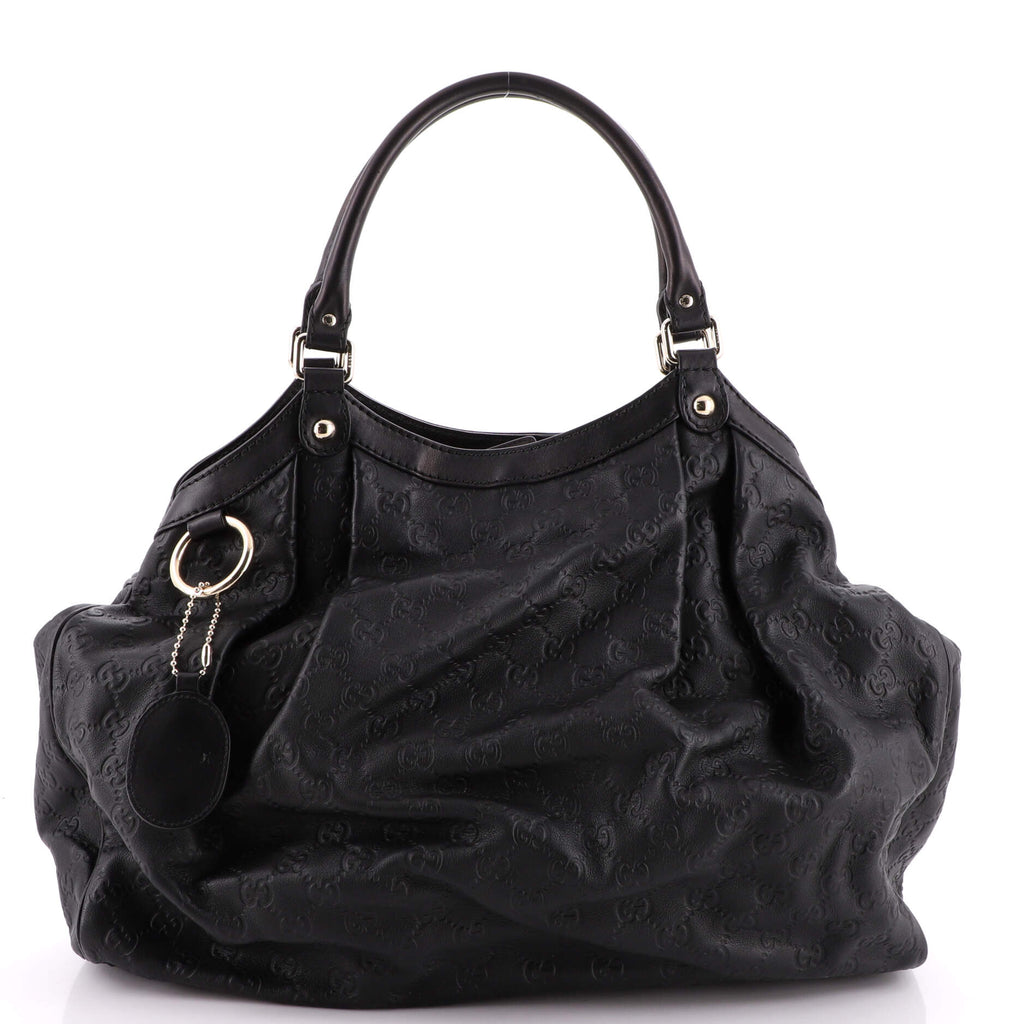 Gucci Sukey Tote Guccissima Leather Large Black 2025791