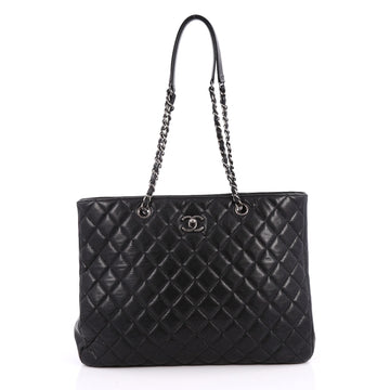 Chanel Classic CC Shopping Tote Quilted Caviar Large Black