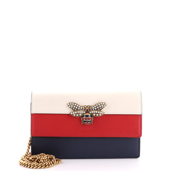 Gucci Queen Margaret Chain Wallet Leather Mini