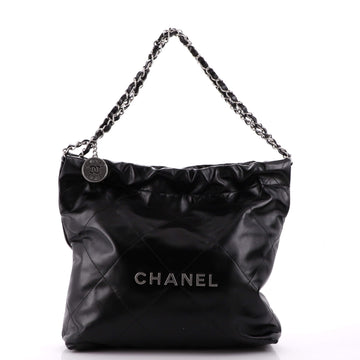 Chanel 22 Chain Hobo Quilted Calfskin Small