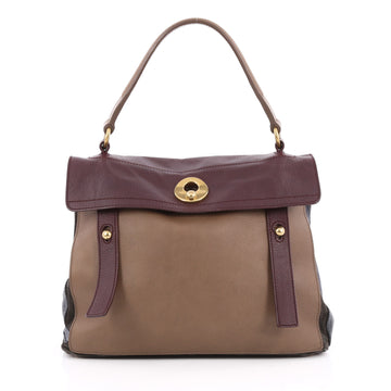 Saint Laurent Tricolor Muse Two Handbag Leather Medium Brown 2025901