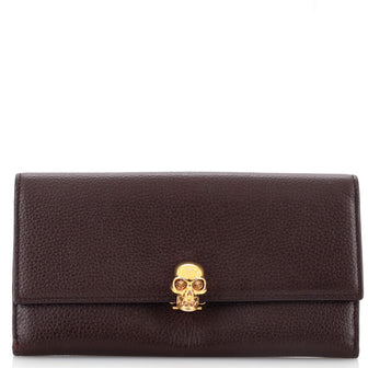 Alexander McQueen Skull Continental Wallet Leather