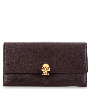 Alexander McQueen Skull Continental Wallet Leather