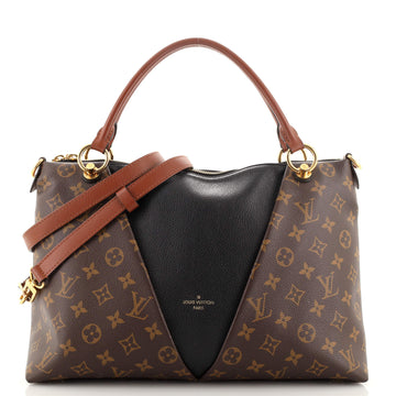 Louis Vuitton V Tote Monogram Canvas and Leather MM
