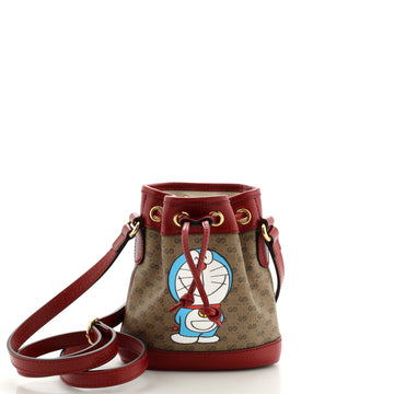 Gucci Doraemon Bucket Bag Printed Mini GG Coated Canvas Mini