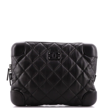 Chanel CC Classic Trunk Case Quilted Lambskin Medium