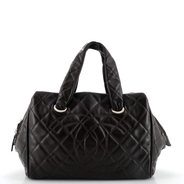Chanel Timeless Classic Bowler Bag Quilted Caviar Large