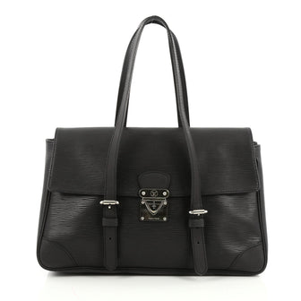 Louis Vuitton Segur Handbag Epi Leather MM Black
