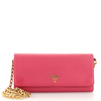 Prada Wallet on Chain Vitello Daino Pink 2026871