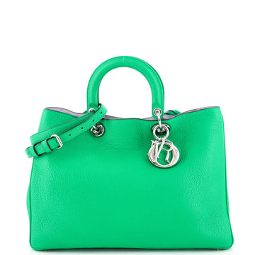 Christian Dior Diorissimo Tote Pebbled Leather Large