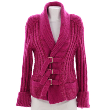Chanel Women's Buckle Cardigan Mohair Wool