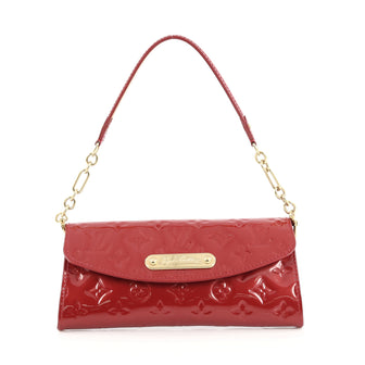 Louis Vuitton Sunset Boulevard Handbag Monogram Vernis Red