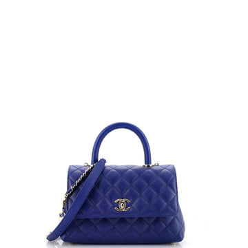 Chanel Coco Top Handle Bag Quilted Caviar Mini