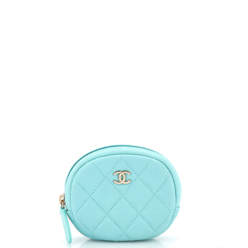 Chanel Classic Round Coin Purse Quilted Caviar