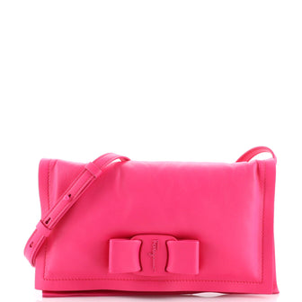 Salvatore Ferragamo Viva Bow Flap Bag Leather Mini