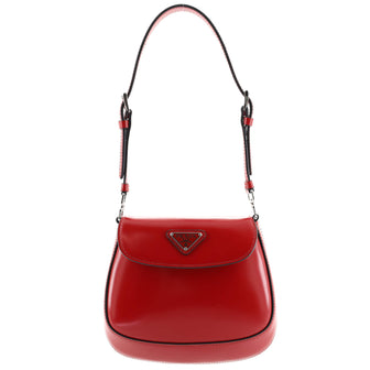 Prada Cleo Flap Shoulder Bag Spazzolato Leather Mini