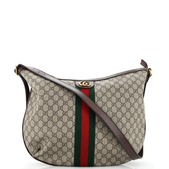 Gucci Ophidia Half Moon Hobo GG Coated Canvas Large