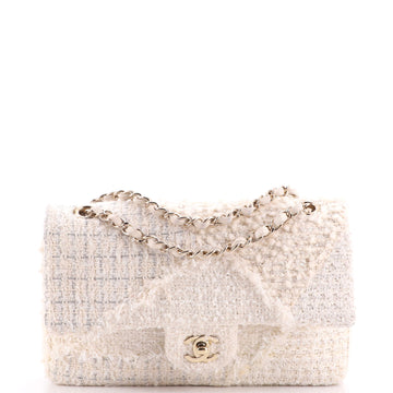 Chanel Classic Double Flap Bag Quilted Tweed Medium
