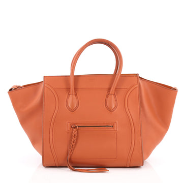 Celine Phantom Handbag Grainy Leather Large Orange 2027804