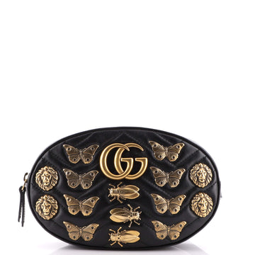Gucci GG Marmont Belt Bag Embellished Matelasse Leather