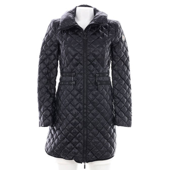 Moncler Women's Grandval Coat Quilted Nylon with Down