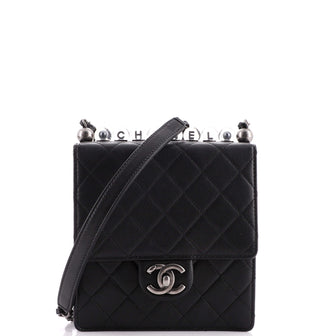 Chanel Chic Pearls Flap Bag Quilted Goatskin with Acrylic Beads Mini