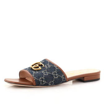 Gucci Women's Jolie Slide Sandals GG Denim