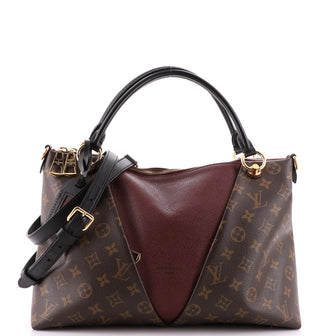 Louis Vuitton V Tote Monogram Canvas and Leather MM